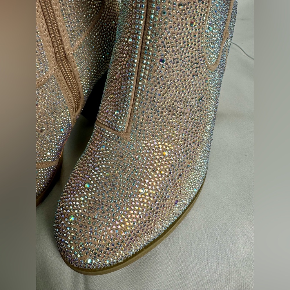 Torrid Taupe Embellished Western Bootie - Picture 4 of 8